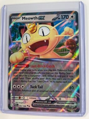 Pokemon Meowth ex Holo Foil Yellow Cream